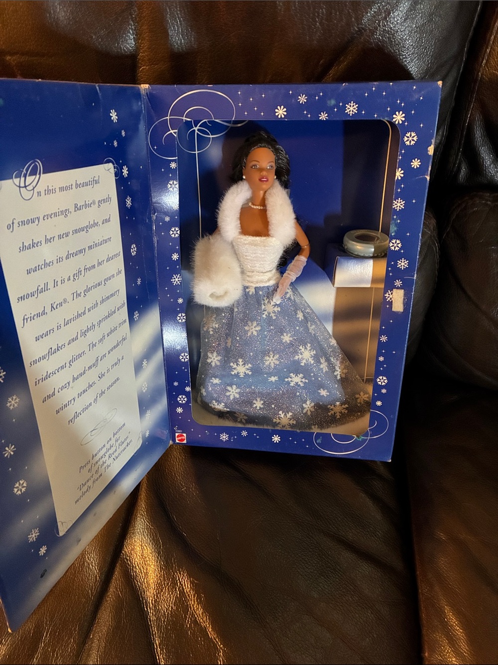 Barbie Special Edition Blue Snow Sensation Gown with White Faux Fur Stole
